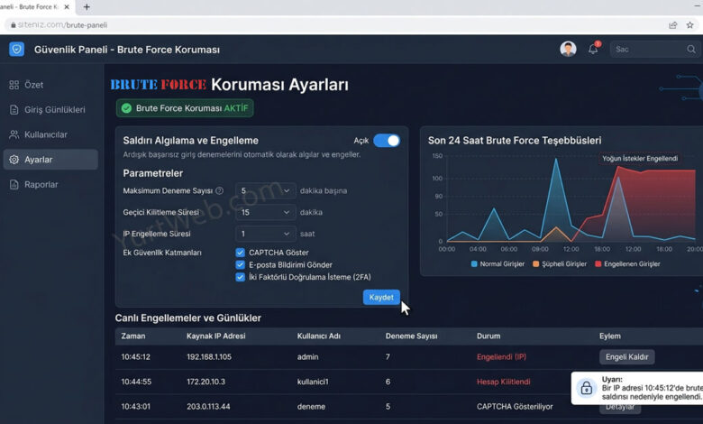 Bir bilgisayar ekranında kilit simgesi ve
